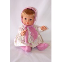 Кукла Кока в цветочном платье с розовыми ползунками 34 см Carmen Gonzalez